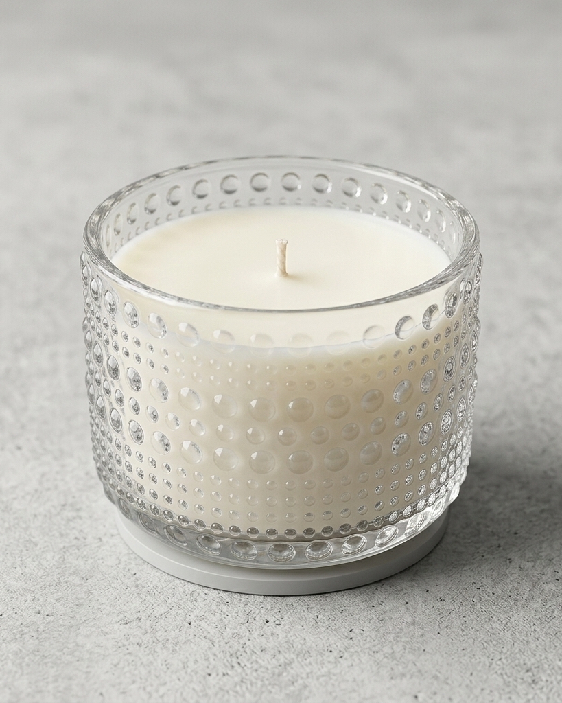 Example Premium Hobnail Glass Soy Candle | 100% Natural Soy Wax | Elegant Home Decor (900g)product
